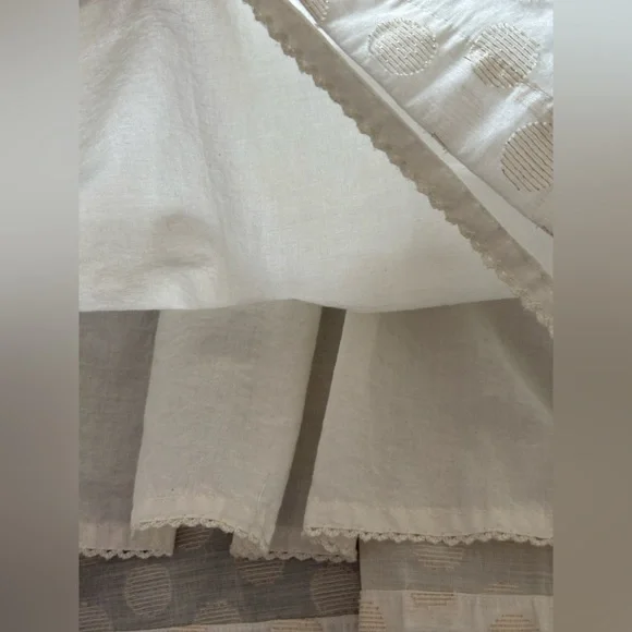 Maeve Anthropologie Size 6 Cream Gold Polka Dot Dress Pockets Sleeveless Vintage - Picture 12 of 15